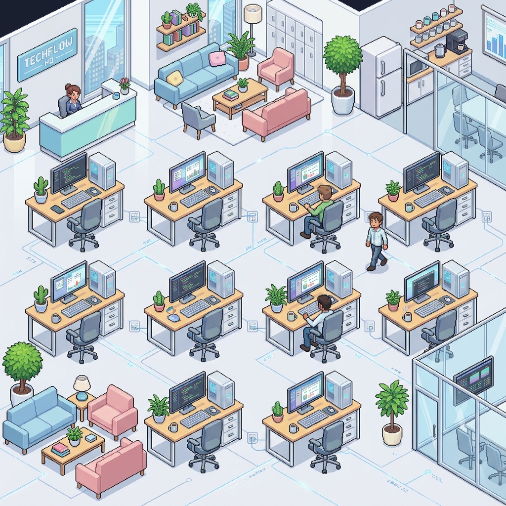 Pixel Office Scene